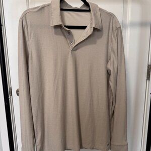 Vuori Long Sleeve Polo - cream/beige